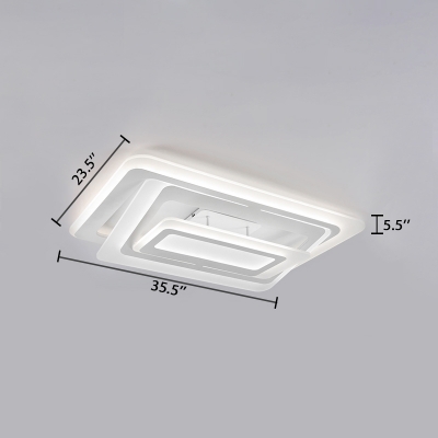 Eye Protection Ultra Thin LED Ceiling Flush Contemporary Acrylic Ceiling Lamp for Living Room