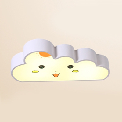 Lovely White Cloud LED Ceiling Fixture Acrylic Shade Lighting Fixture for Kindergarten