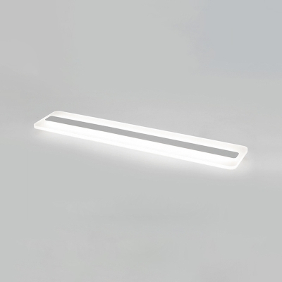 Minimalist Linear Flush Mount Lighting Acrylic LED Ceiling Fixture in Warm/White for Corridor