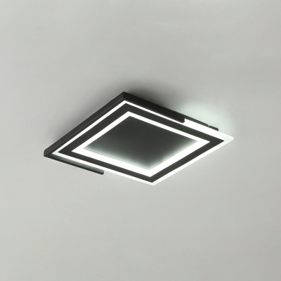 Modernism Squared Flush Light Acrylic Shade Energy Saving LED Ceiling Lamp in Warm/White
