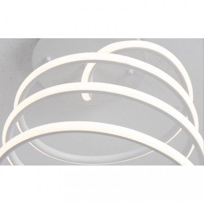 Spiral Ceiling Flush Mount Modern Metal LED Lighting Fixture in Warm/White for Sitting Room