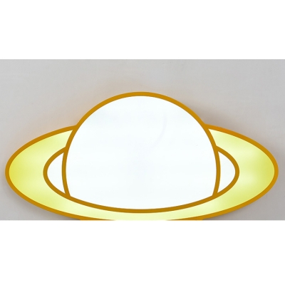 Acrylic Planet LED Flush Light Colorful Nursing Room Bedroom Eye Protection Ceiling Fixture