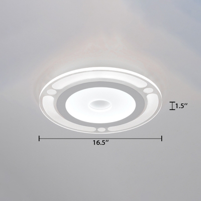 Acrylic Round Disc Shade Ceiling Light Simple Concise Ultrathin LED Flushmount in Warm/White