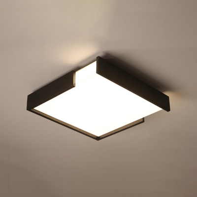 Acrylic Shade Square Flush Light Fixture Nordic Style LED Ceiling Lamp in Warm/White for Foyer