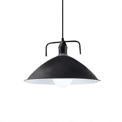 Industrial Pendant Light with 14.17''W Dome Metal Shade in Colorful Finish