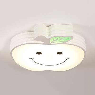 Acrylic Shade Ceiling Light with White/Blue Apple Shape LED Flush Light for Nursing Room