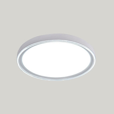 Circular LED Flush Light Minimalist Acrylic Ceiling Fixture in Warm/White for Children Room