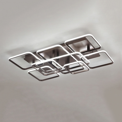 Metal Geometric Pattern Semi Flush Mount Modern Fashion 8/9 Lights Surface Mount LED Light