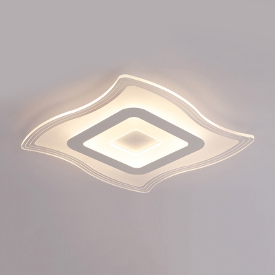 Modern Fashion Ultrathin Flush Light Acrylic LED Ceiling Fixture in Warm/White for Sitting Room