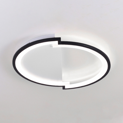 2 Semicircle Surface Mount Ceiling Light Modernism Acrylic Led Flush