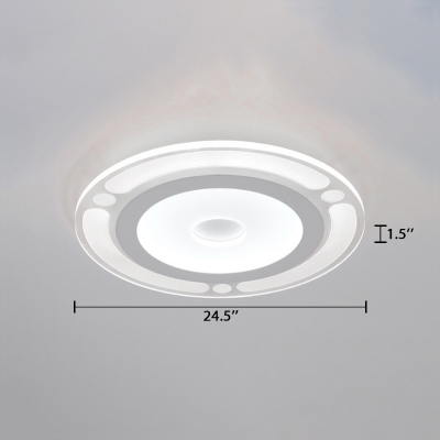 Acrylic Round Disc Shade Ceiling Light Simple Concise Ultrathin LED Flushmount in Warm/White