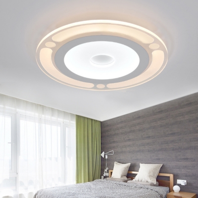 Acrylic Round Disc Shade Ceiling Light Simple Concise Ultrathin LED Flushmount in Warm/White