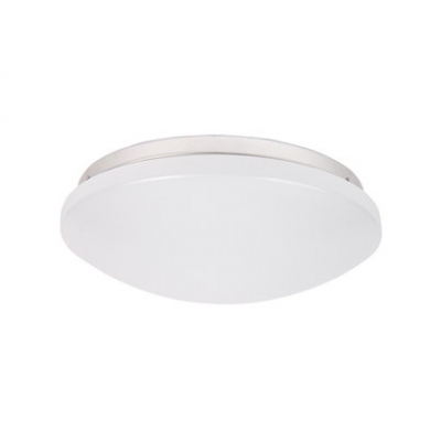 Modern Bowl Shade LED Flush Light Acrylic Lampshade Ceiling Flush Mount in White for Sitting Room