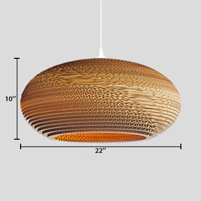 Brown Saucer Hanging Lamp Nordic Style, Saucer Shaped Lamp Shade