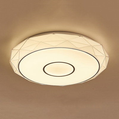 Geometric LED Flush Light Nordic Style Flush Mount Light with Acrylic Lampshade in Warm/White