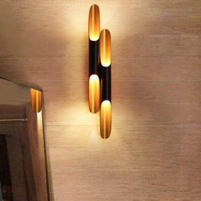 Long Pipe Shaped Designer Wall Lights - Pack of 2, Bold Design 3.9”Wide/39.3”High