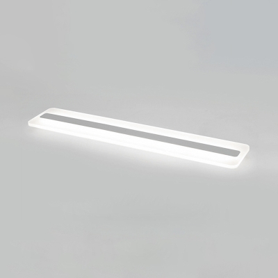 Minimalist Linear Flush Mount Lighting Acrylic LED Ceiling Fixture in Warm/White for Corridor