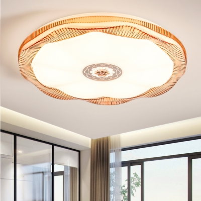 Modern Chic Scalloped Ceiling Light with Flower Acrylic Lampshade LED Flushmount in Warm/White