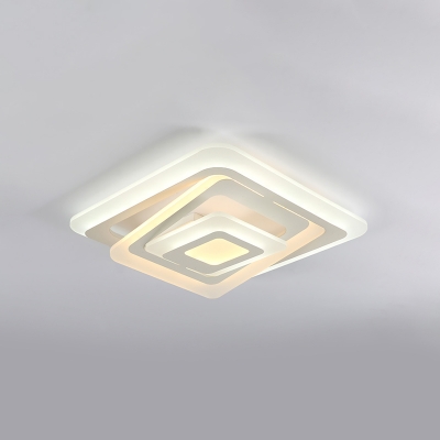 Acrylic Ultra Thin Semi Flush Light Fixture Modern Design Art Deco LED Semi Flush Mount for Gallery