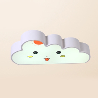Lovely White Cloud LED Ceiling Fixture Acrylic Shade Lighting Fixture for Kindergarten