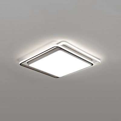 Square Shape LED Ceiling Light with Acrylic Shade Nordic Concise Flush Mount in Warm/White