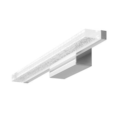Acrylic Vanity Light with Linear Shape Modern Chic LED Wall Lamp in Stainless for Bathroom