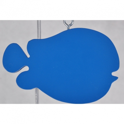 Blue Fish Suspended Light Triple Heads Hanging Lamp with White Glass Shade for Kids Room