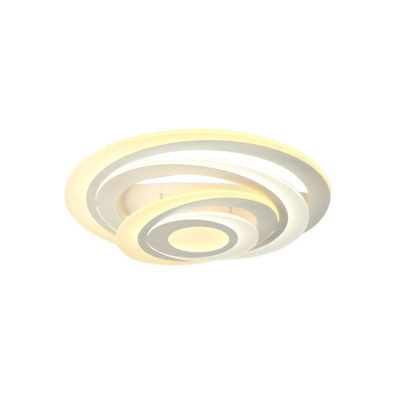 Circular LED Ceiling Lamp Contemporary Stylish Acrylic Semi Flush Mount Light for Sitting Room