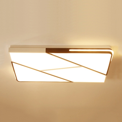 Geometric Pattern Ceiling Flush Mount Simple Nordic Style Acrylic LED Flush Light in Warm/White