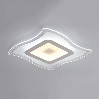 Modern Fashion Ultrathin Flush Light Acrylic LED Ceiling Fixture in Warm/White for Sitting Room