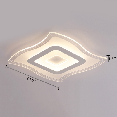 Modern Fashion Ultrathin Flush Light Acrylic LED Ceiling Fixture in Warm/White for Sitting Room