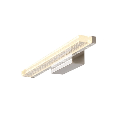 Acrylic Vanity Light with Linear Shape Modern Chic LED Wall Lamp in Stainless for Bathroom