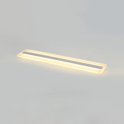 Minimalist Linear Flush Mount Lighting Acrylic LED Ceiling Fixture in Warm/White for Corridor