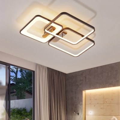 Modernism Super-thin LED Semi Flush Light Acrylic Eye Protection Semi Flush Ceiling Light in Neutral