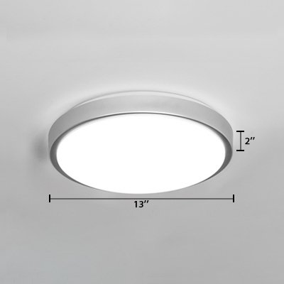 Ultra Thin LED Ceiling Light Nordic Style Acrylic Single Head Flush Light Fixture in Silver