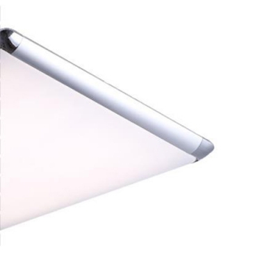Ultra Thin LED Flush Light with Silver Square Frame Modern Chic Acrylic Ceiling Flush Mount