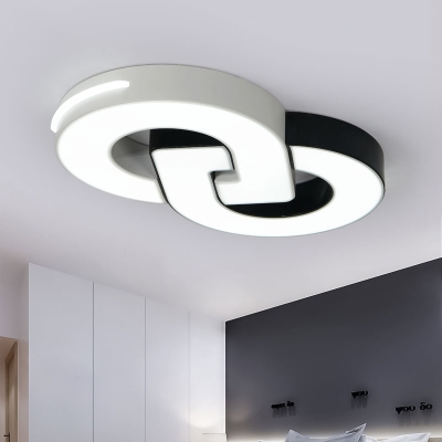 Ultrathin LED Flush Mount with Geometric Pattern Nordic Style Metal Surface Mount Ceiling Light