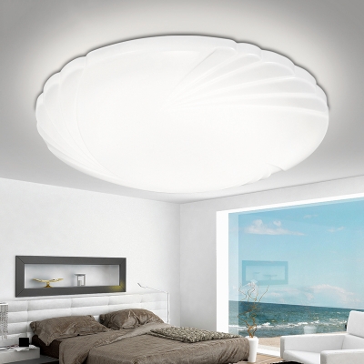 Contemporary Ultra Thin LED Flushmount Acrylic LED Flush Mount Light in White for Living Room