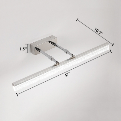 Extendable Bar LED Vanity Light Simplicity Modern Stainless Makeup Lighting for Mirror Bathroom