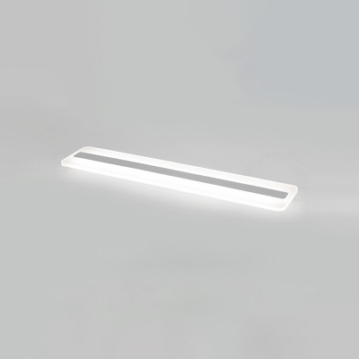 Minimalist Linear Flush Mount Lighting Acrylic LED Ceiling Fixture in Warm/White for Corridor