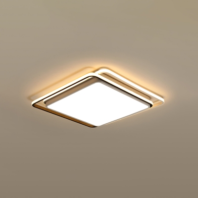 Square Shape LED Ceiling Light with Acrylic Shade Nordic Concise Flush Mount in Warm/White