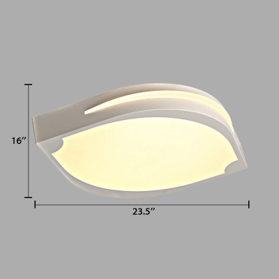 Acrylic Leaf Shape Led Flush Light Fixture Minimalist Surface Mount