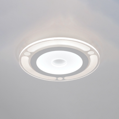 Acrylic Round Disc Shade Ceiling Light Simple Concise Ultrathin LED Flushmount in Warm/White