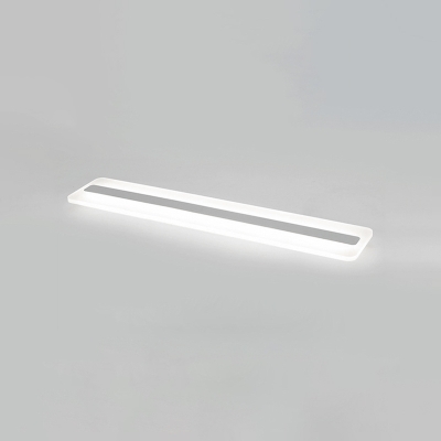 Minimalist Linear Flush Mount Lighting Acrylic LED Ceiling Fixture in Warm/White for Corridor