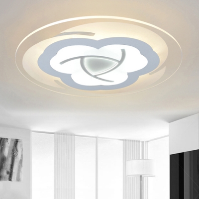Modern Design Bloom Design Ceiling Light with Round Disc Acrylic LED Flush Light in Warm/White