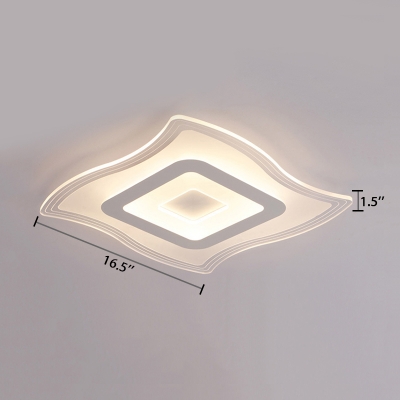 Modern Fashion Ultrathin Flush Light Acrylic LED Ceiling Fixture in Warm/White for Sitting Room