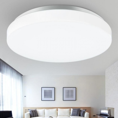Acrylic Bowl LED Ceiling Lamp Simplicity Modern Flush Light in White for Restaurant Corridor