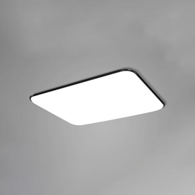 Black Ultra Thin Rectangle Flushmount Modernism Acrylic LED Ceiling Lamp for Corridor