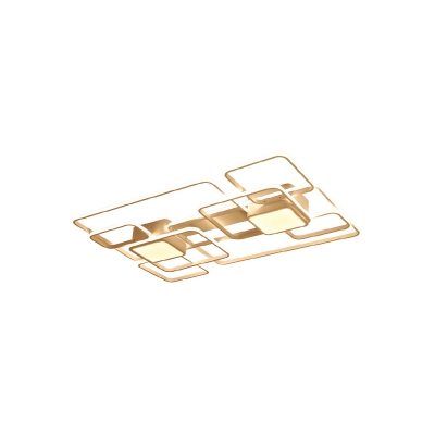 Metallic Blocks Flushmount Simplicity 8 Lights LED Ceiling Fixture in Warm/White/Neutral