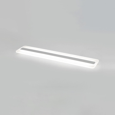 Minimalist Linear Flush Mount Lighting Acrylic LED Ceiling Fixture in Warm/White for Corridor